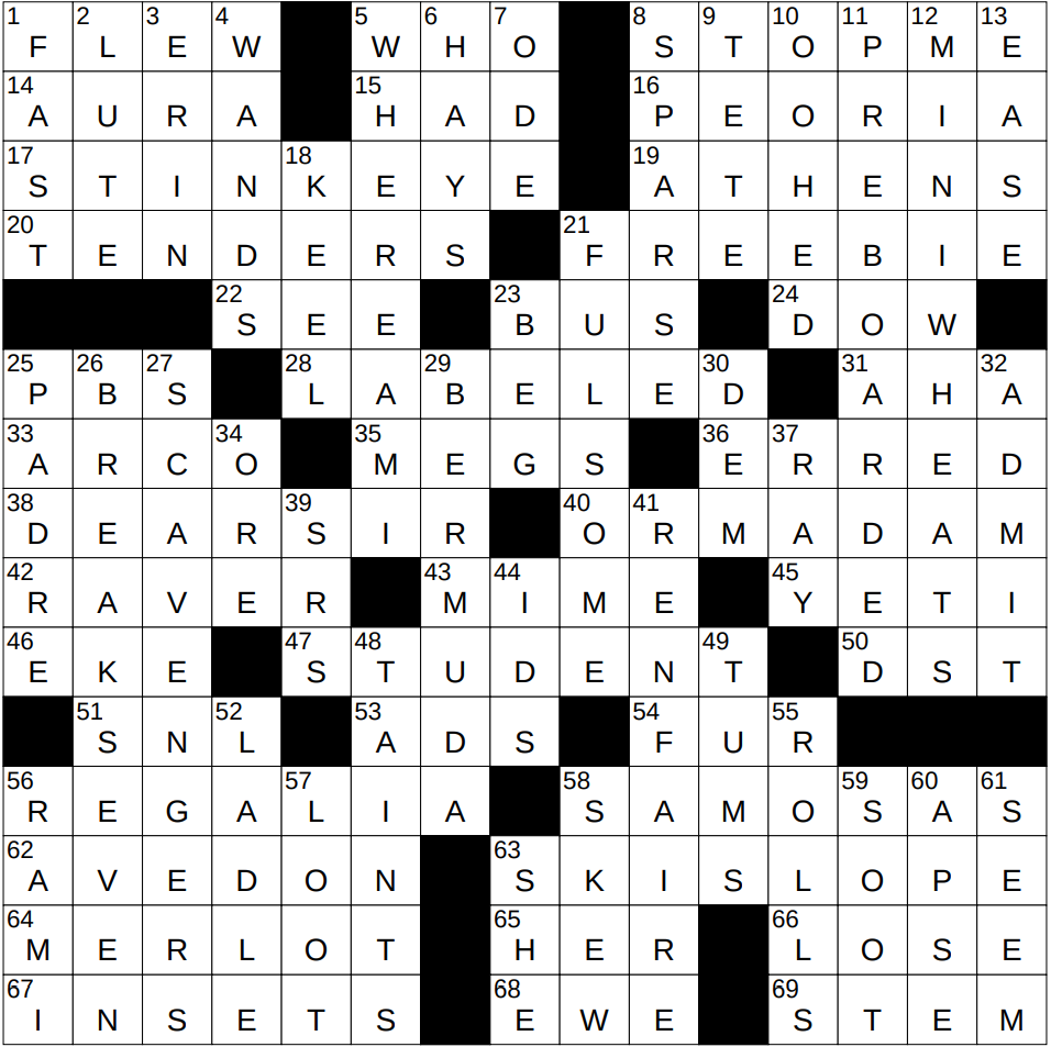 Alternative To Debbie Downer Crossword