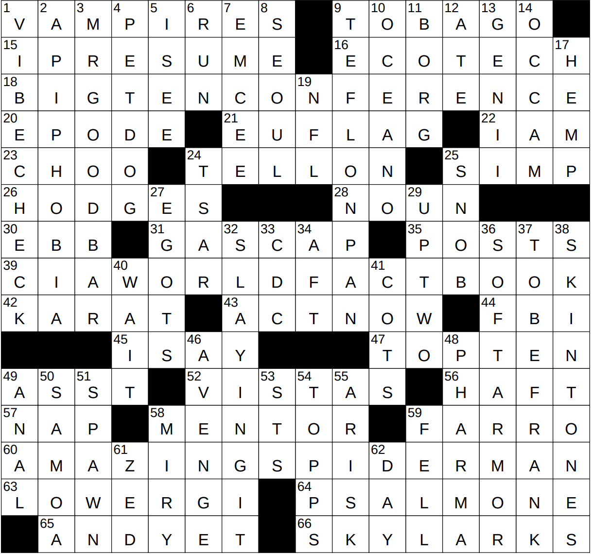 newsday crossword answers today
