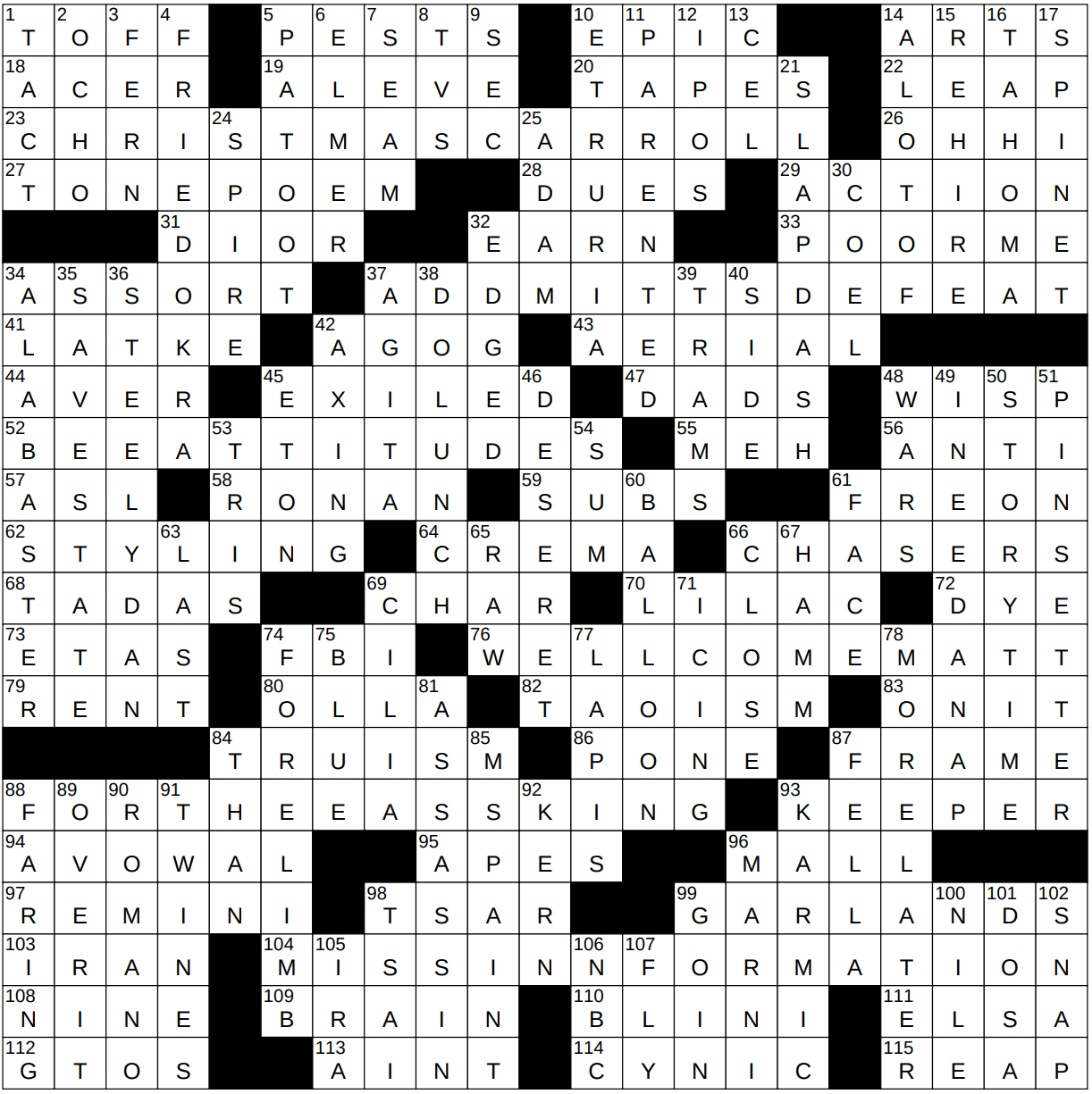 Election Loser Nyt Crossword