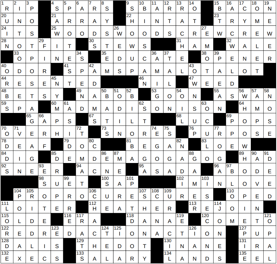 water nymph crossword clue