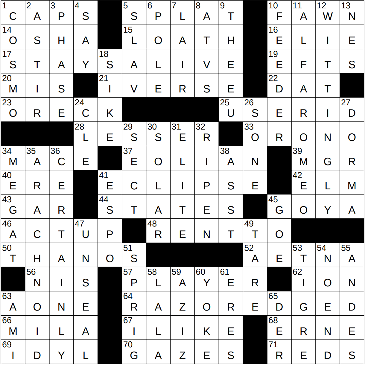 south carolina the blank state crossword