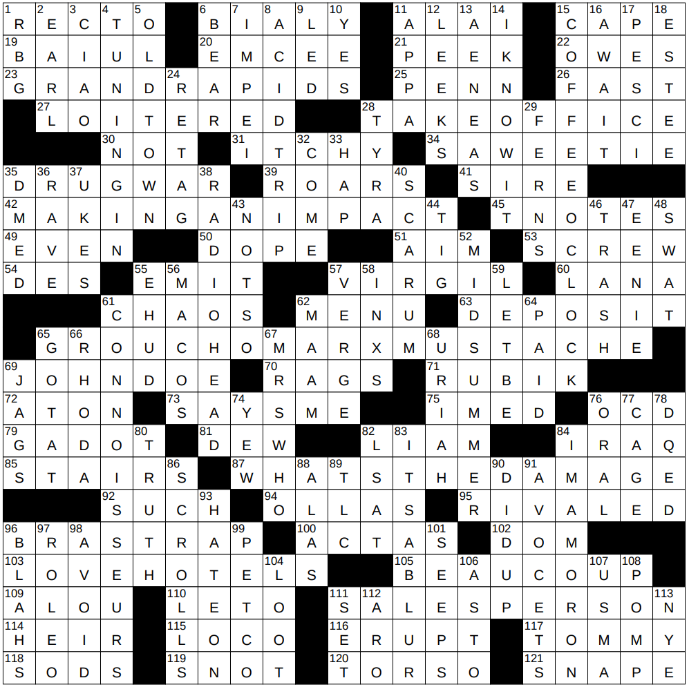 Yiddish Word Meaning Foolish Crossword