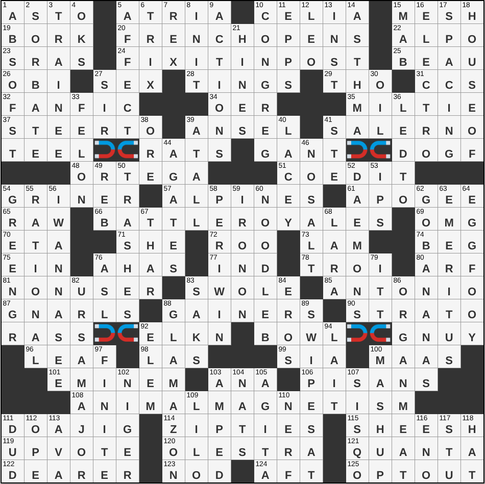 Higher Singer Cruz Crossword