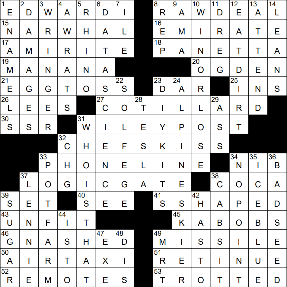 0723 22 NY Times Crossword 23 Jul 22 Saturday NYXCrossword
