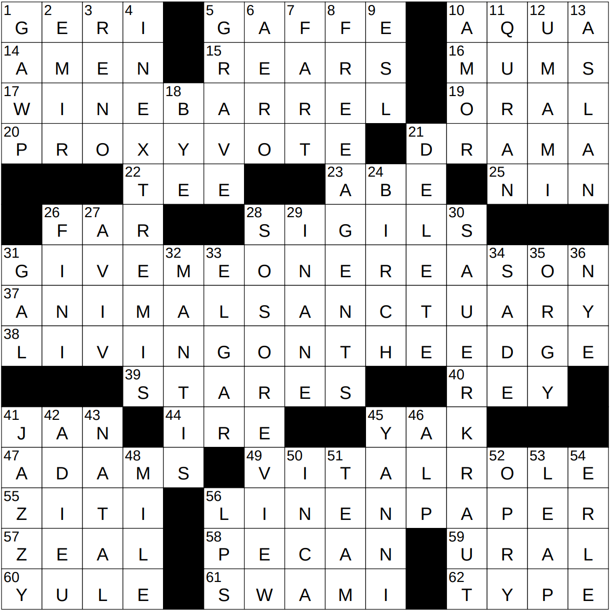Libertine Crossword Clue