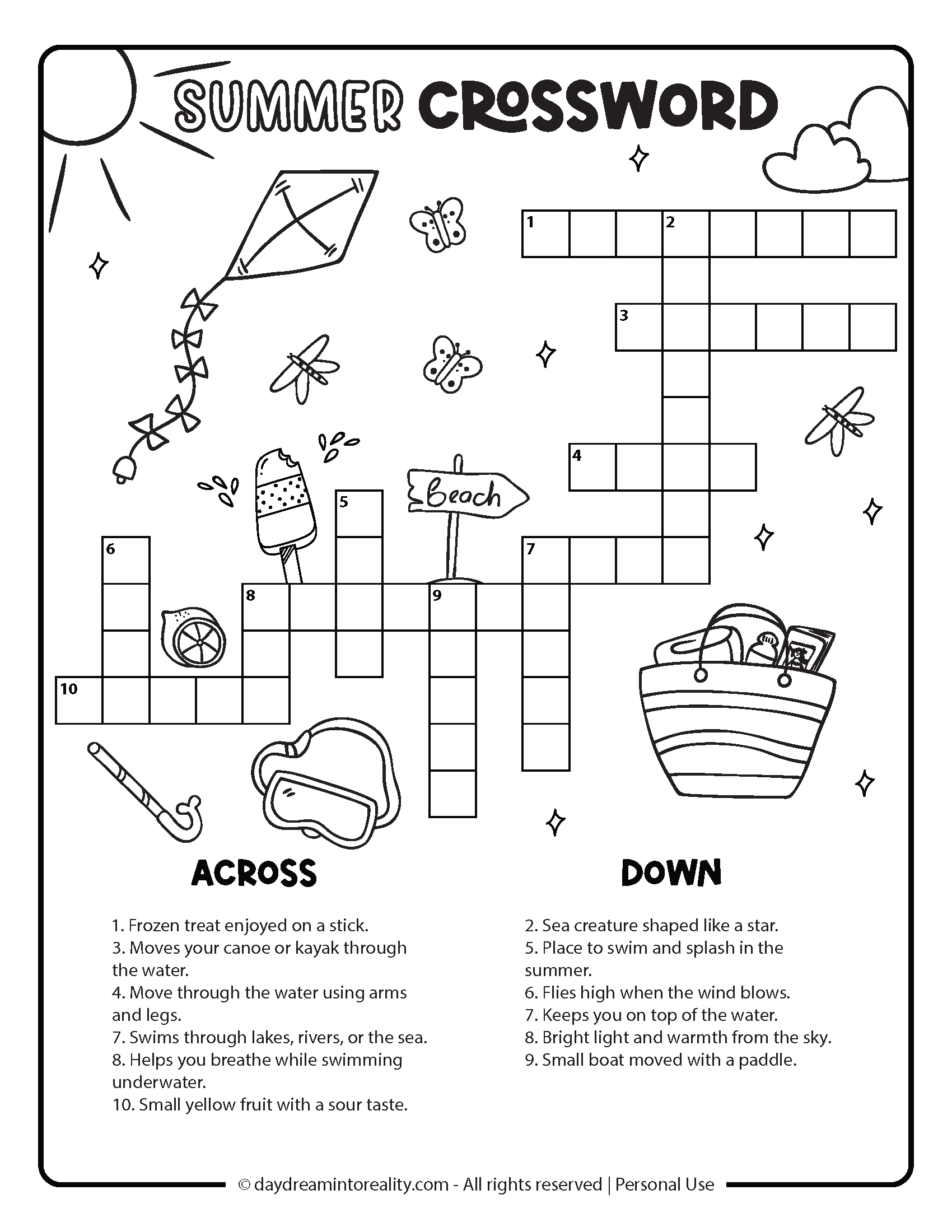 Easy Crossword Puzzles Printable