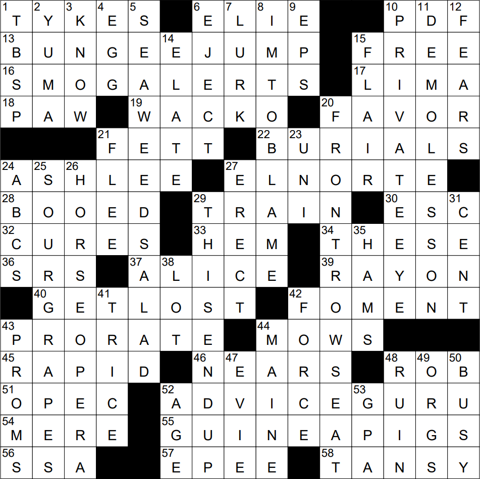 1006 23 NY Times Crossword 6 Oct 23 Friday NYXCrossword