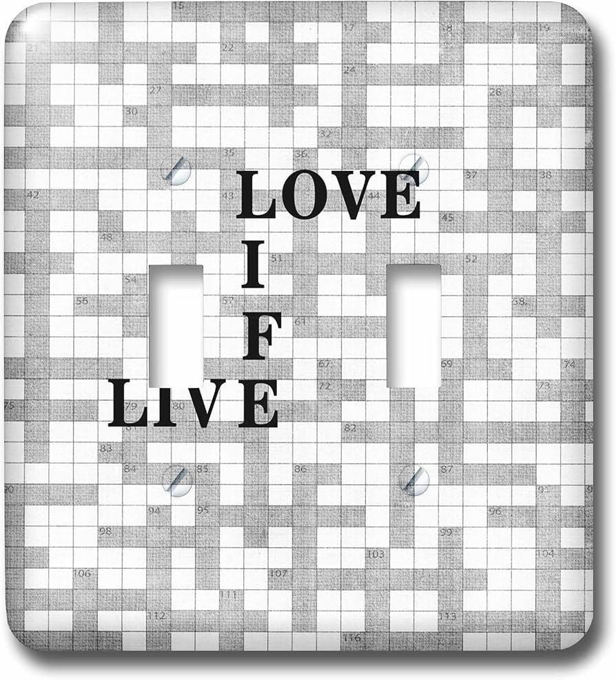 3dRose Lsp 100622 2 Puzzle Crossword That Has Life Love N Live Words Double Toggle Switch Multicolor Amazon