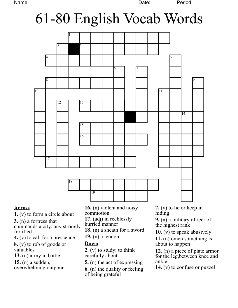 61 80 English Vocab Words Crossword WordMint