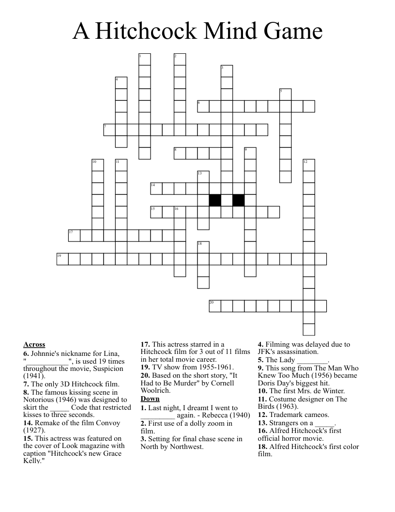 Dreamt Big Crossword