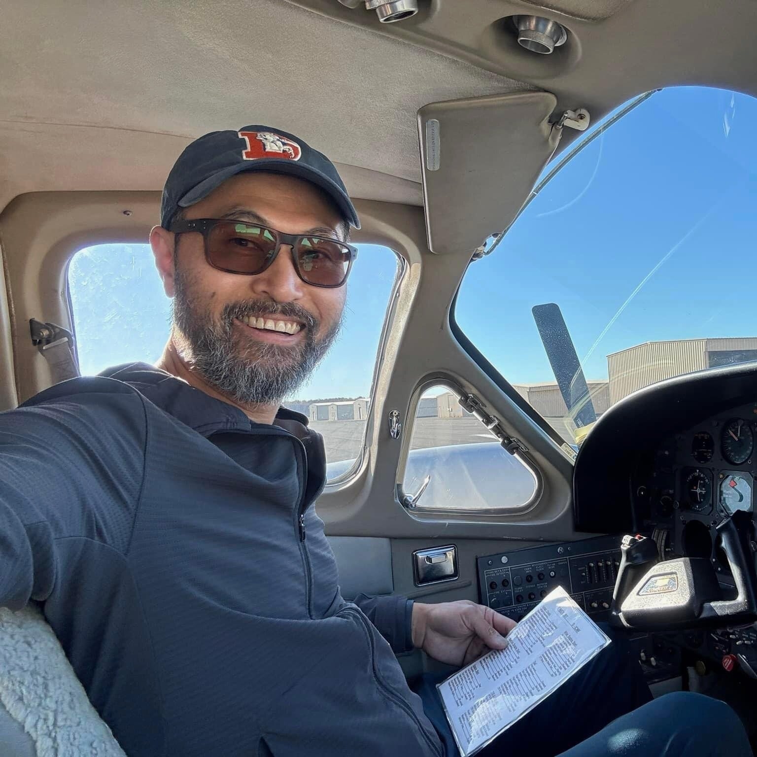 politician sam piloting a plane crossword