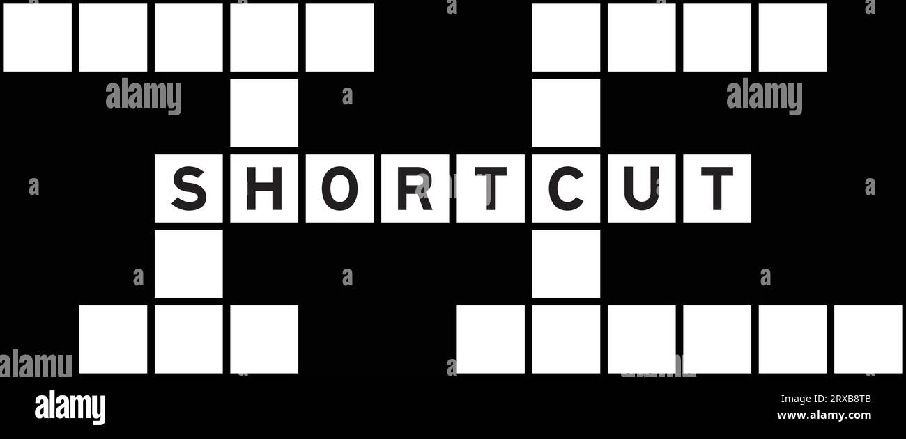 Alphabet Letter In Word Shortcut On Crossword Puzzle Background Stock Vector Image Art Alamy