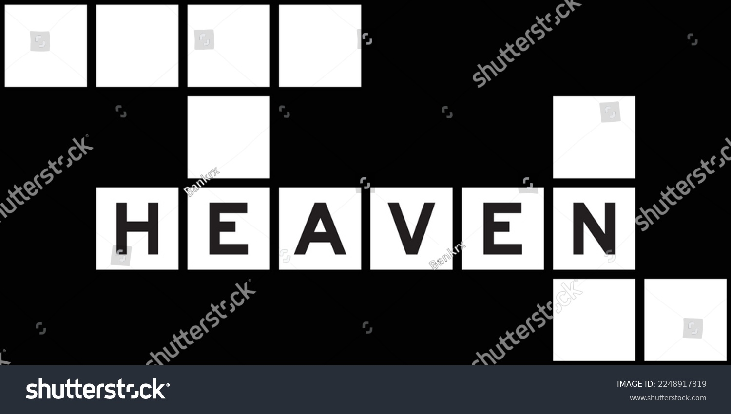 Alphabet Letter Word Heaven On Crossword Stock Vector Royalty Free 2248917819 Shutterstock