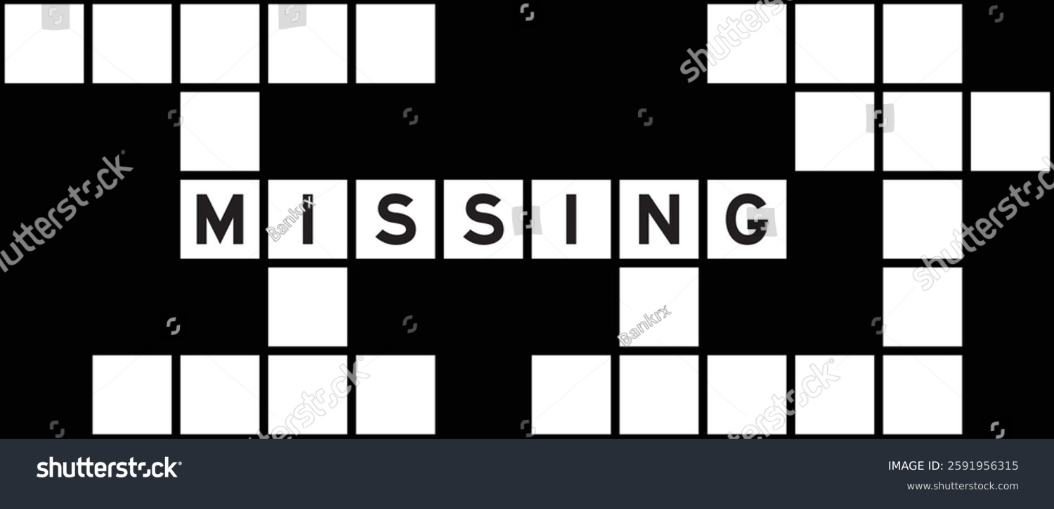 Alphabet Letter Word Missing On Crossword Stock Vector Royalty Free 2591956315 Shutterstock