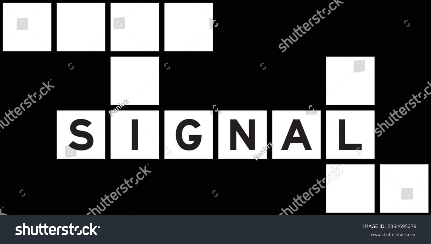 Alphabet Letter Word Signal On Crossword Stock Vector Royalty Free 2364695279 Shutterstock