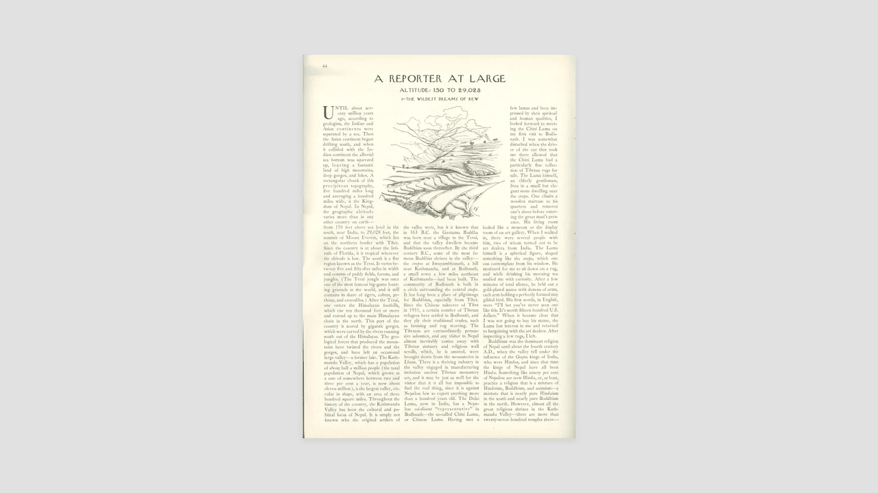 Altitude 150 To 29 028 I The Wildest Dreams Of Kew The New Yorker