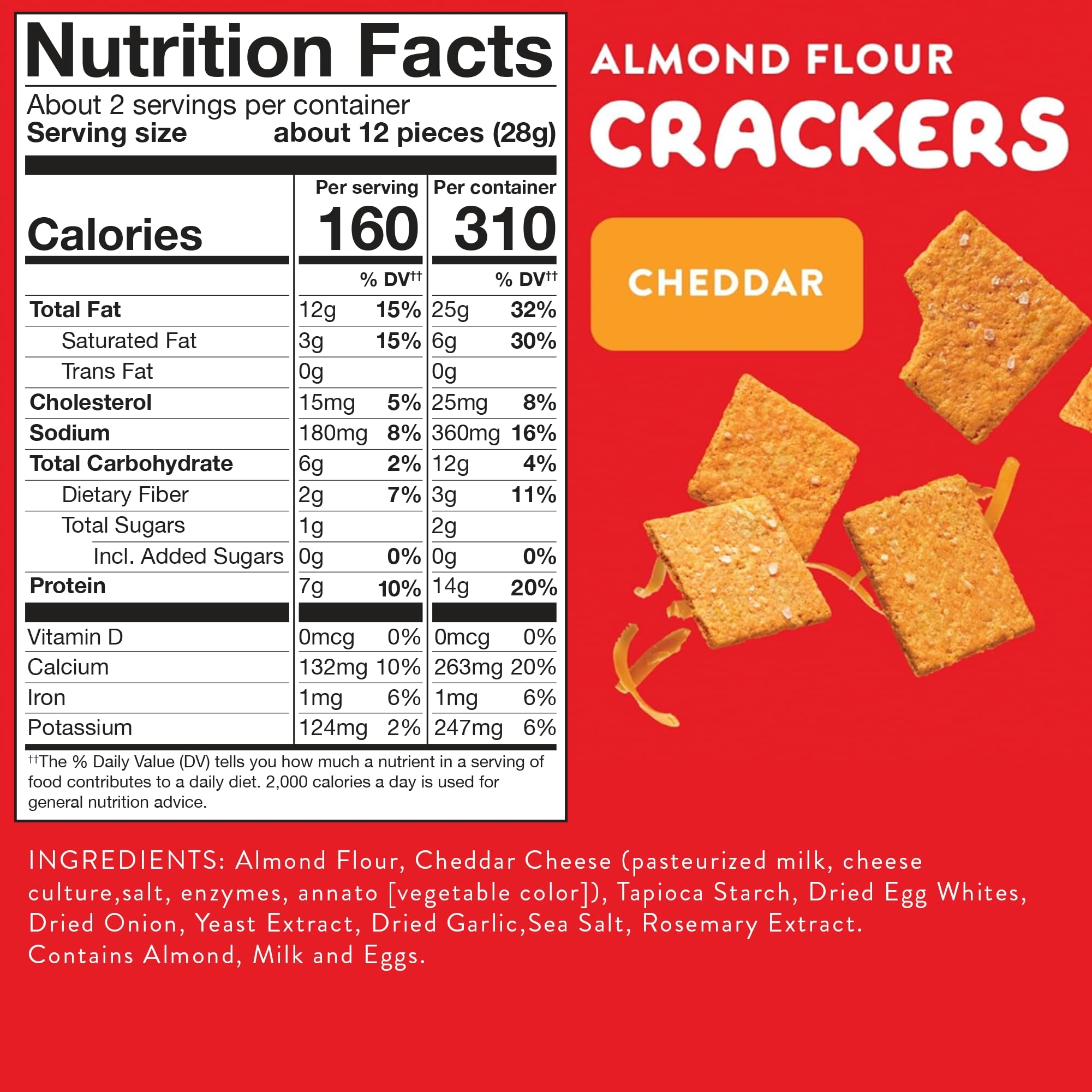 Amazon HighKey Crackers Variety Pack 2 0oz Keto Crackers 3 Pack Cheddar Everything Sea Salt Low Carb Gluten Free Snacks Crunchy Grain Free Healthy Snack Everything Else