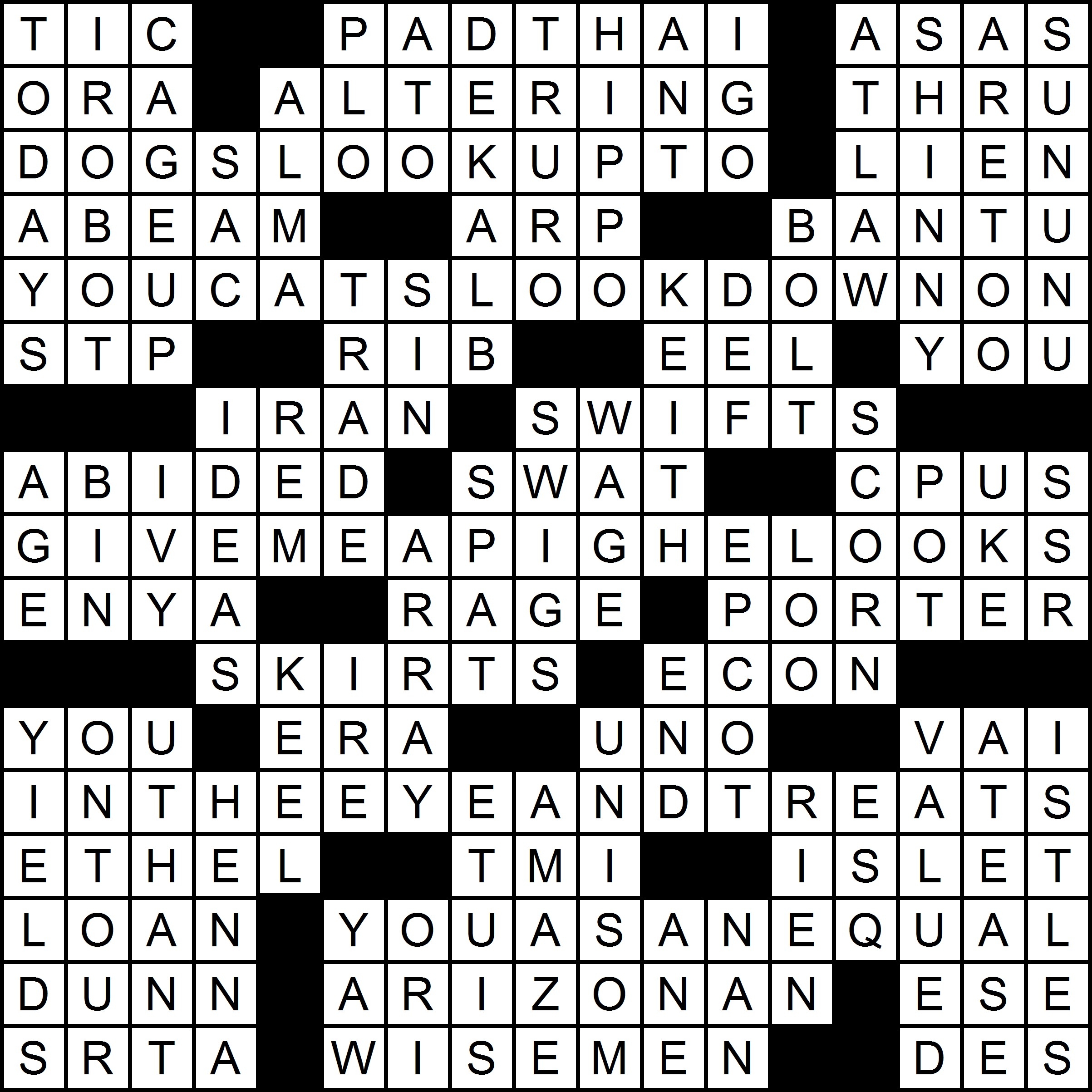 die down crossword