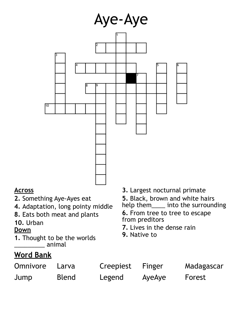 madagascar tree crossword clue