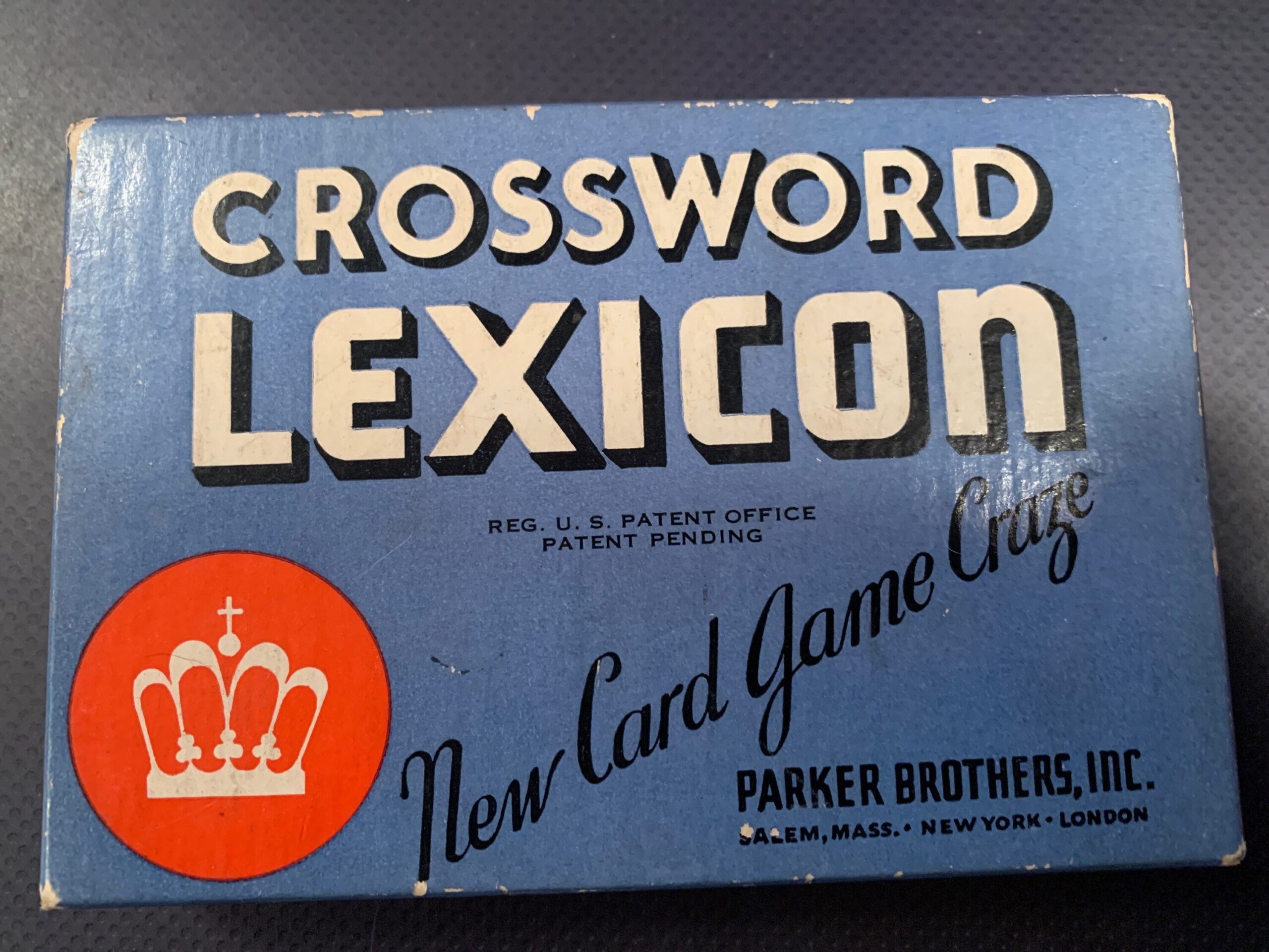 Antique Card Game Crossword Lexicon By Parker Brothers Etsy
