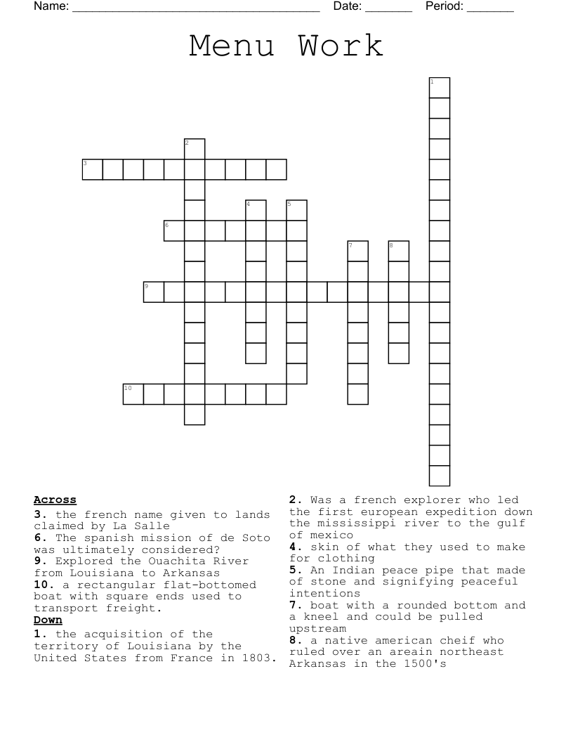 Arkansas Crossword WordMint