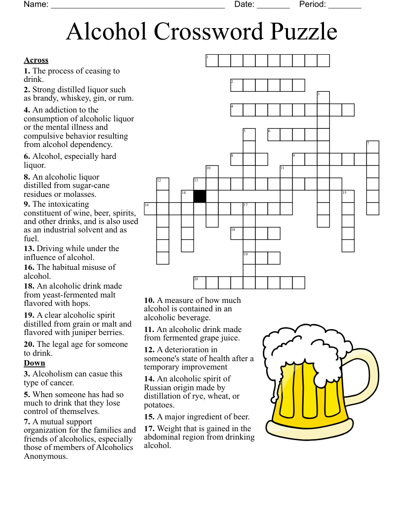 BEER Crossword WordMint