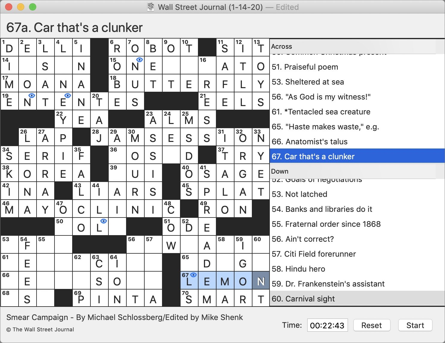 Apple Desktop Crossword