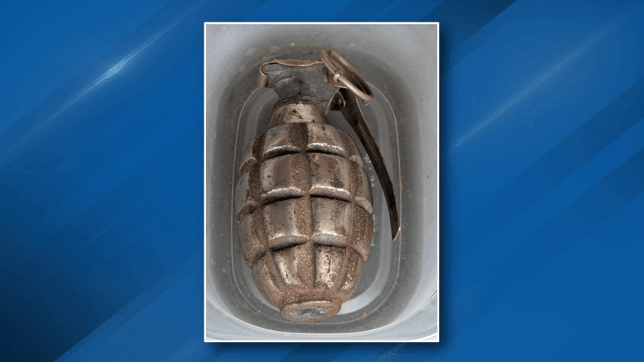 Bomb Squad Responds After Local Woman Finds Hand Grenade Belonging To Deceased Husband