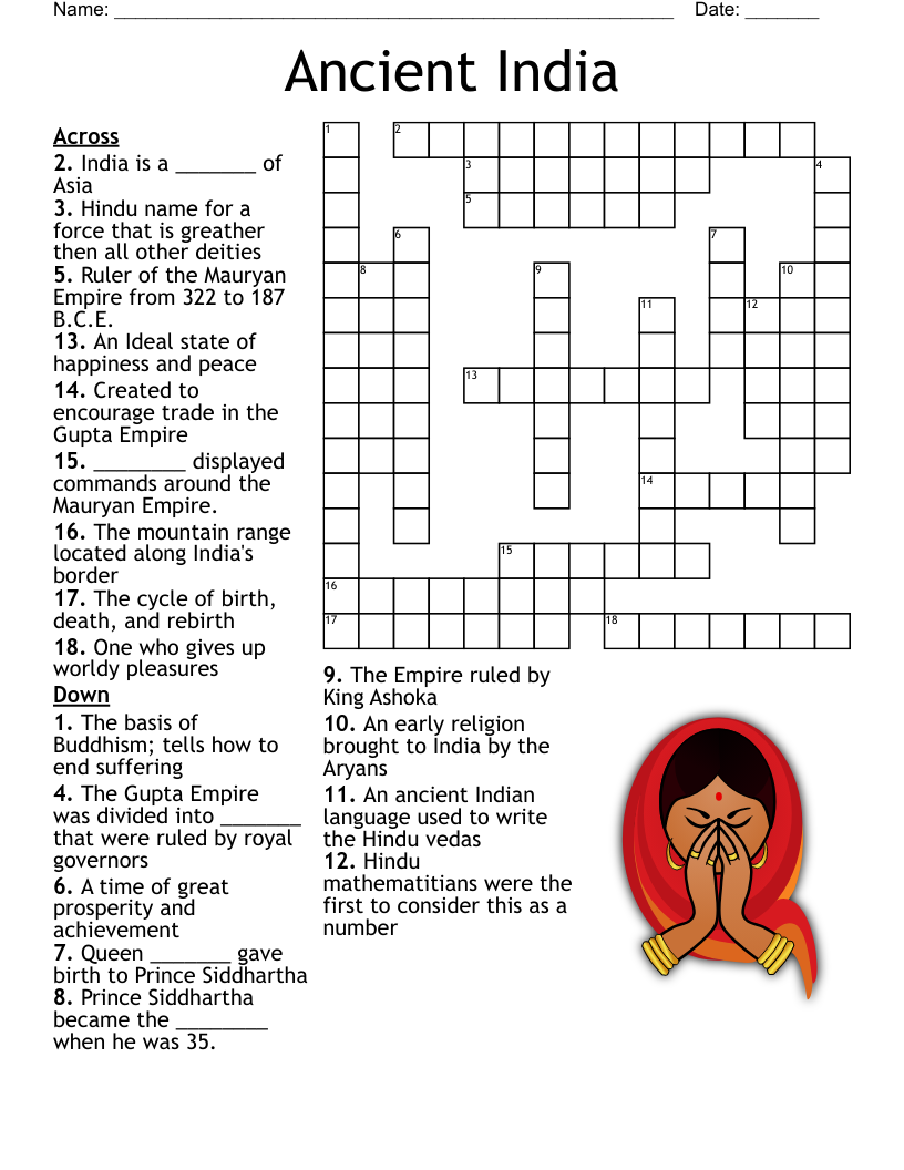 Sensual Hindu Text Crossword