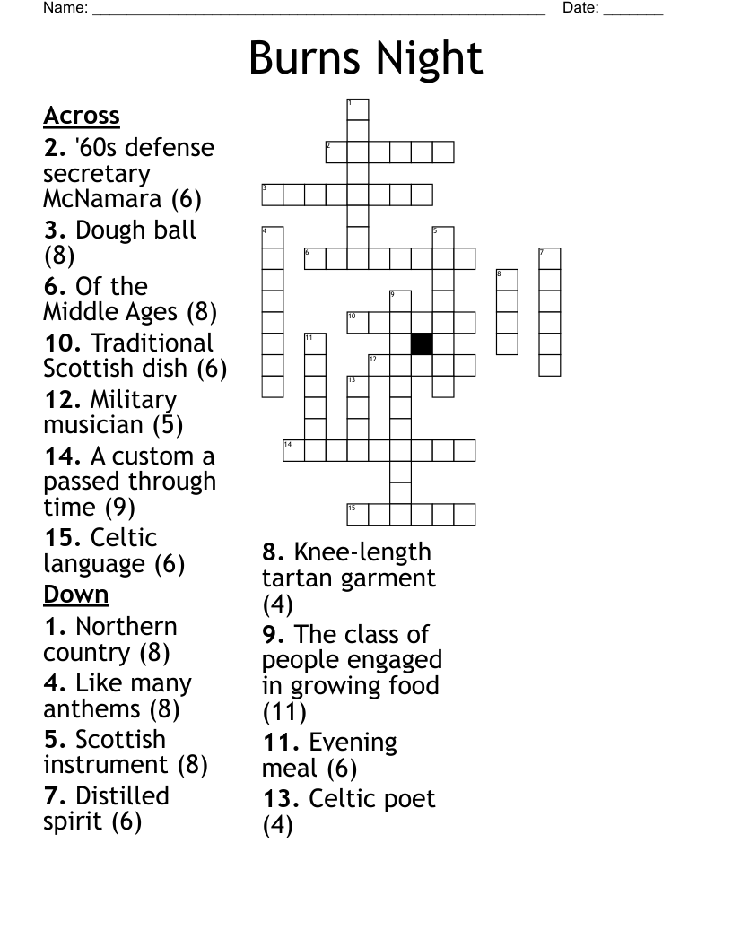 celtic language crossword