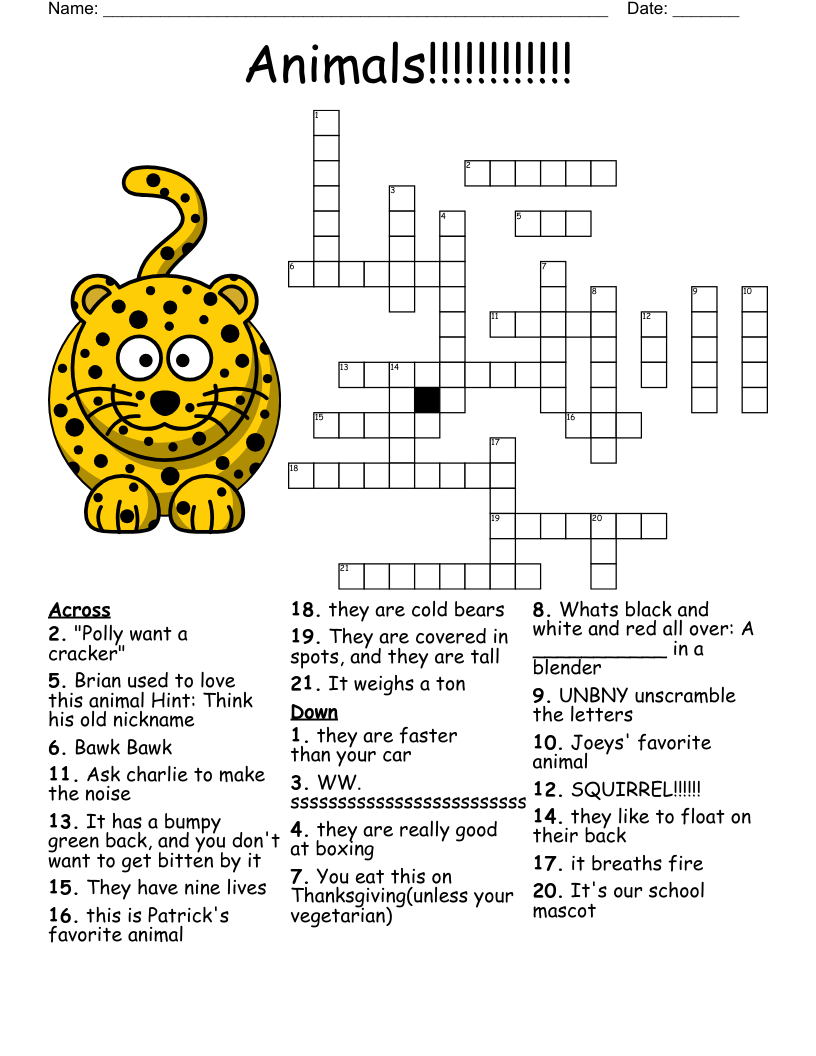 Candy Crossword WordMint