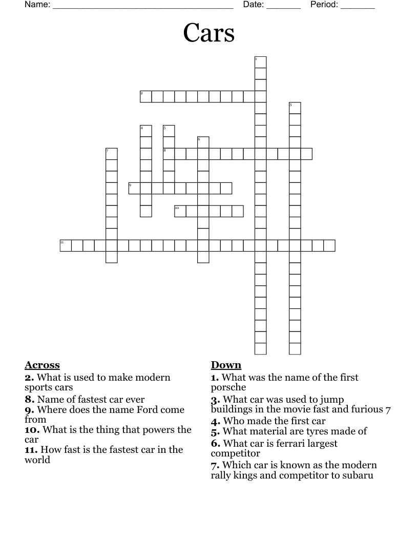 compact sedan by acura crossword clue