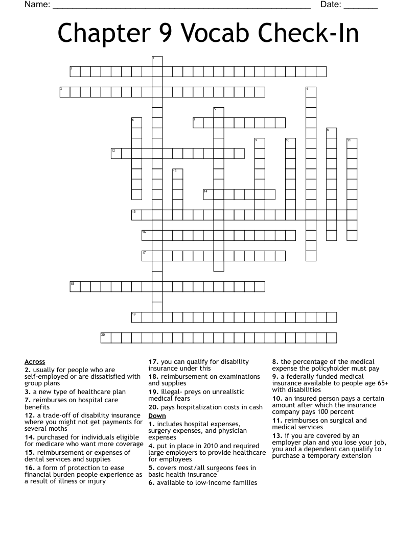 Chapter 9 Vocab Check In Crossword WordMint Chapter 9 Vocab Check In Crossword WordMint