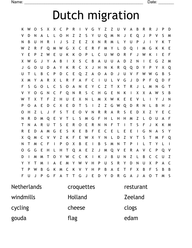 Cheese Word Search WordMint
