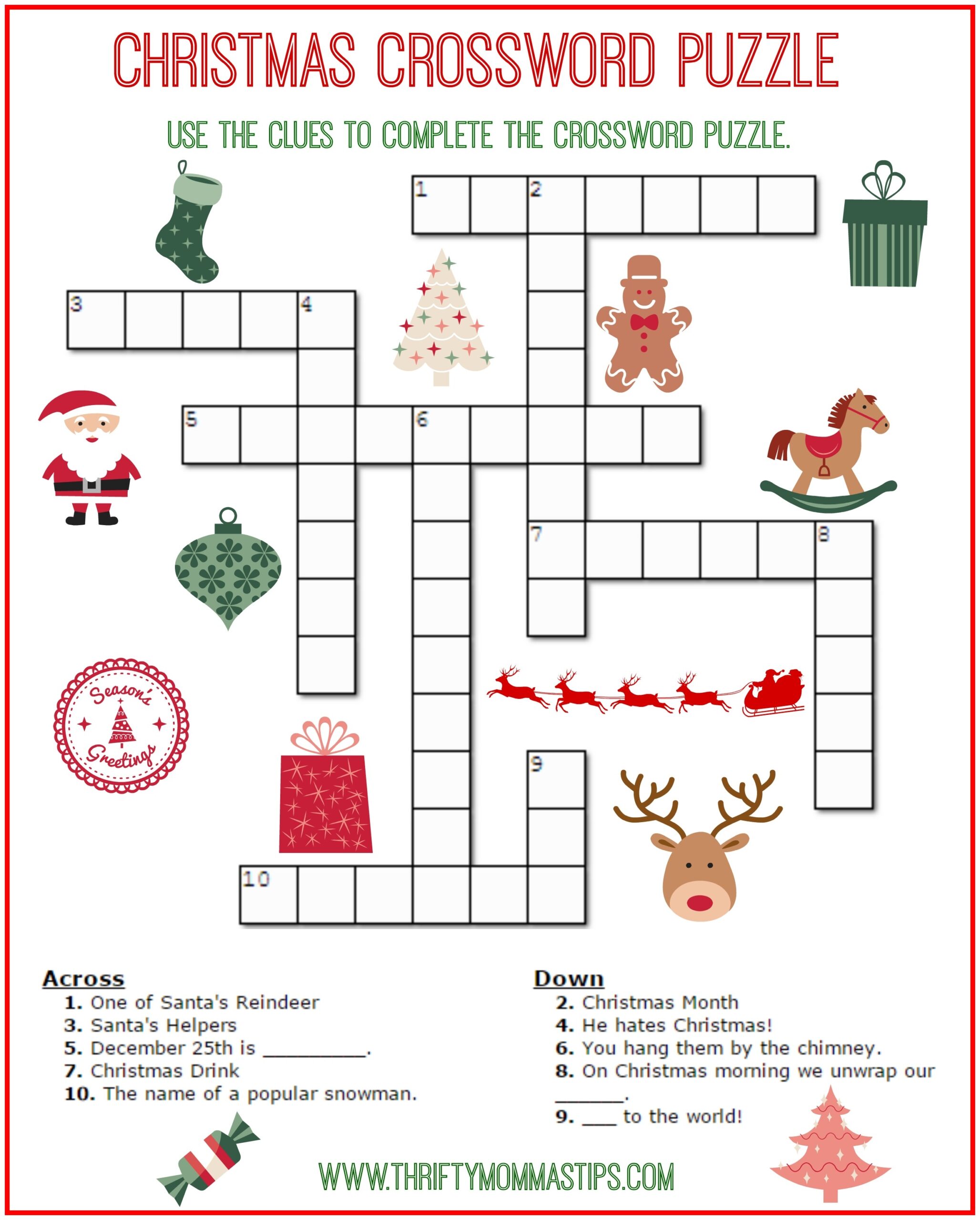easy crosswords for high schoolers