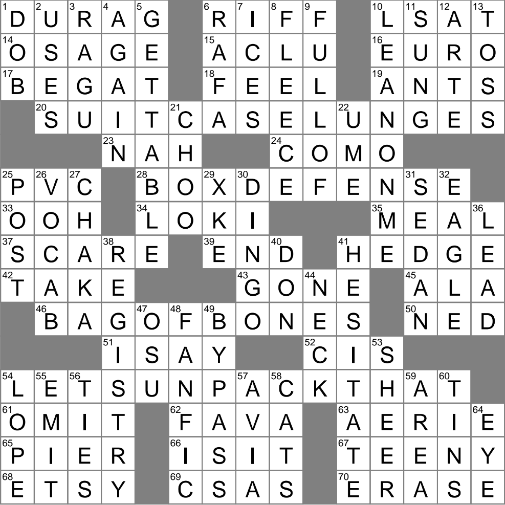 Cloth That Protects Waves Crossword