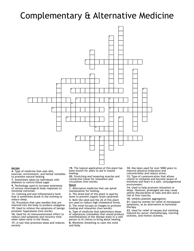 Substance In Herbal Medicine Crossword Clue