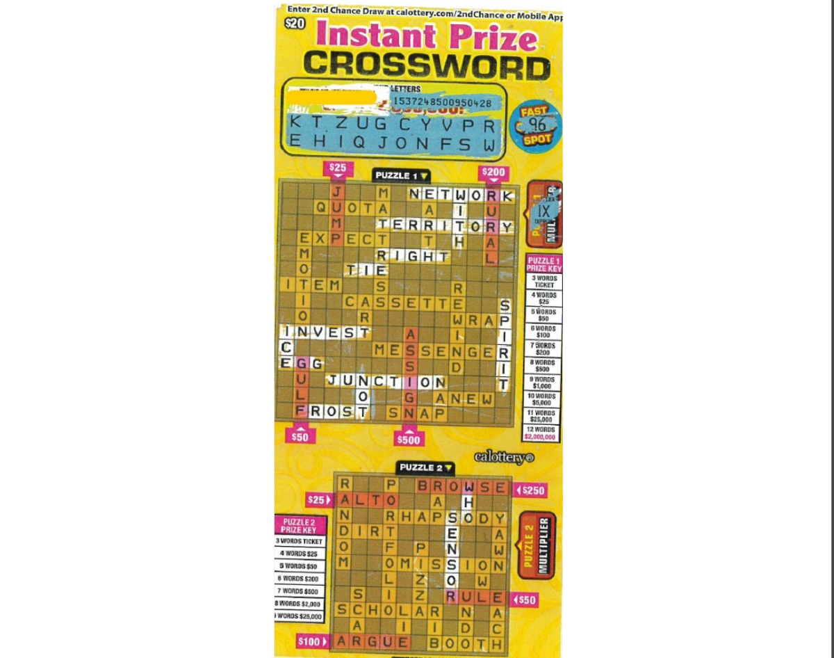 instant prize crossword winners