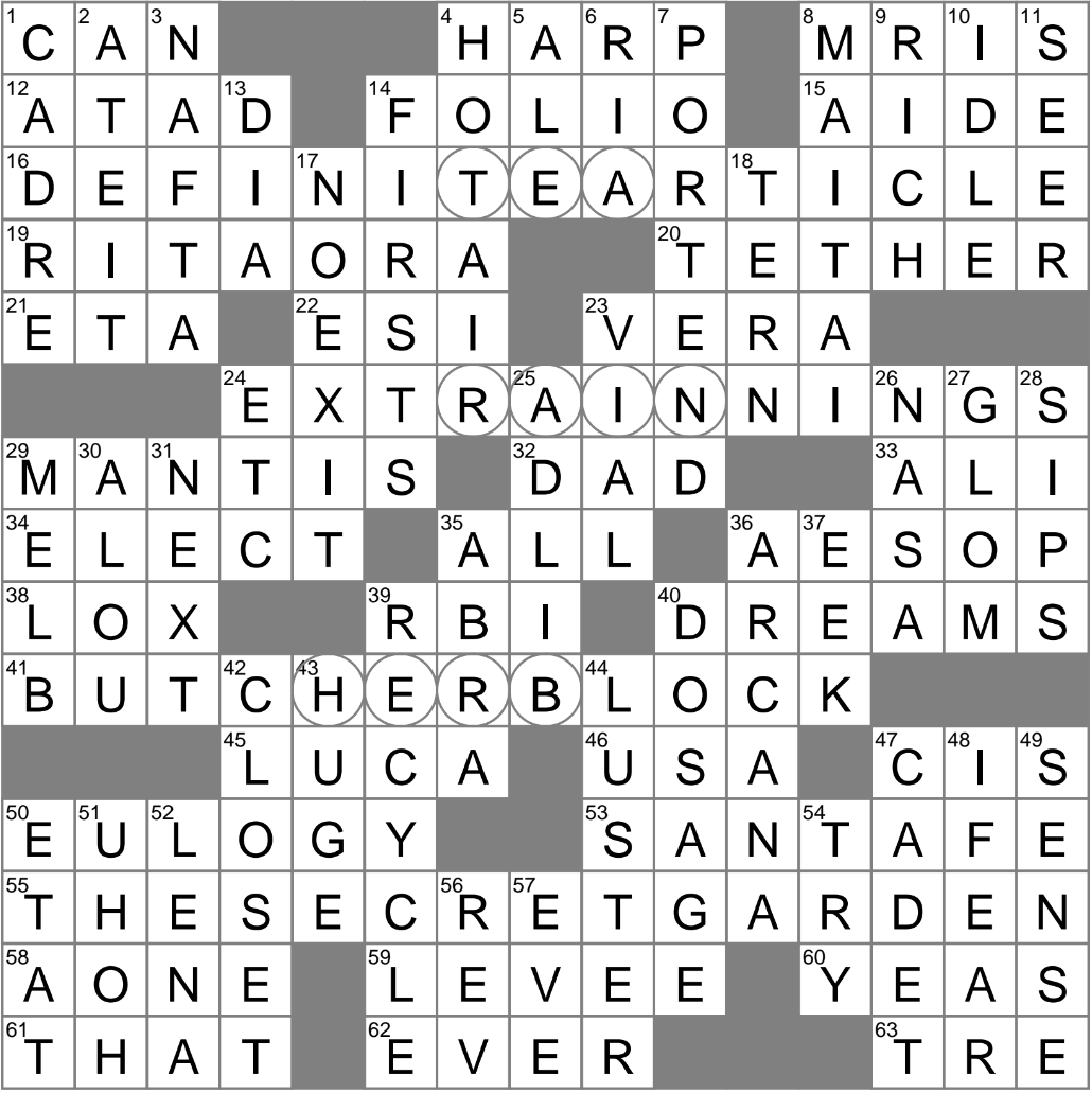 Core Group Crossword