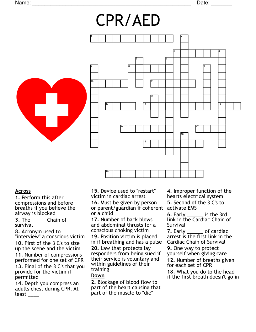 Aed Experts Crossword