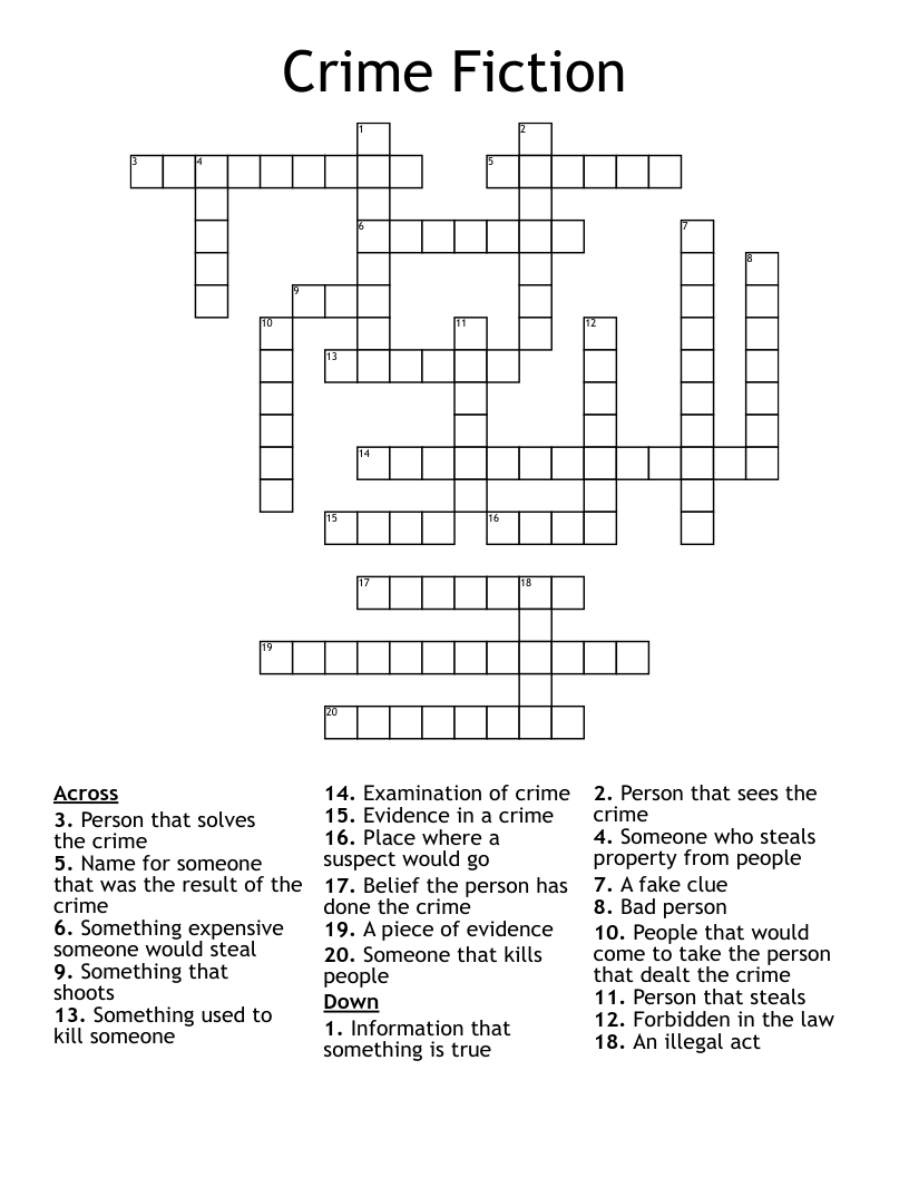 Exam In A Detective Story Crossword