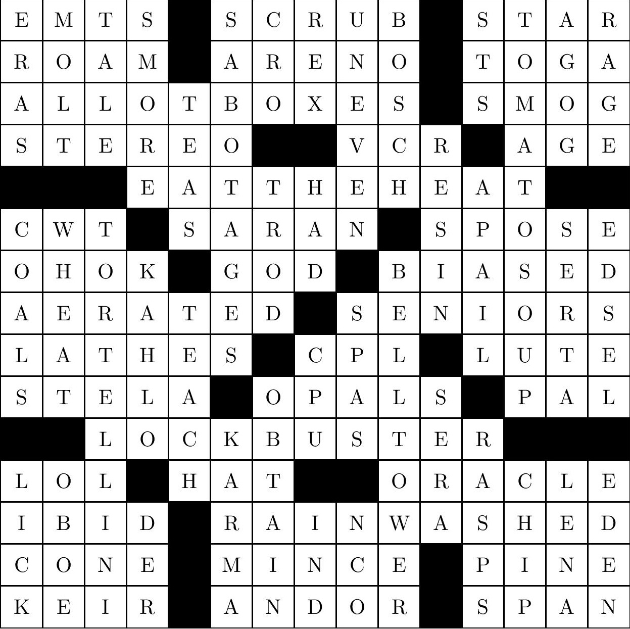 Crossword 10 21 15 South Side Weekly