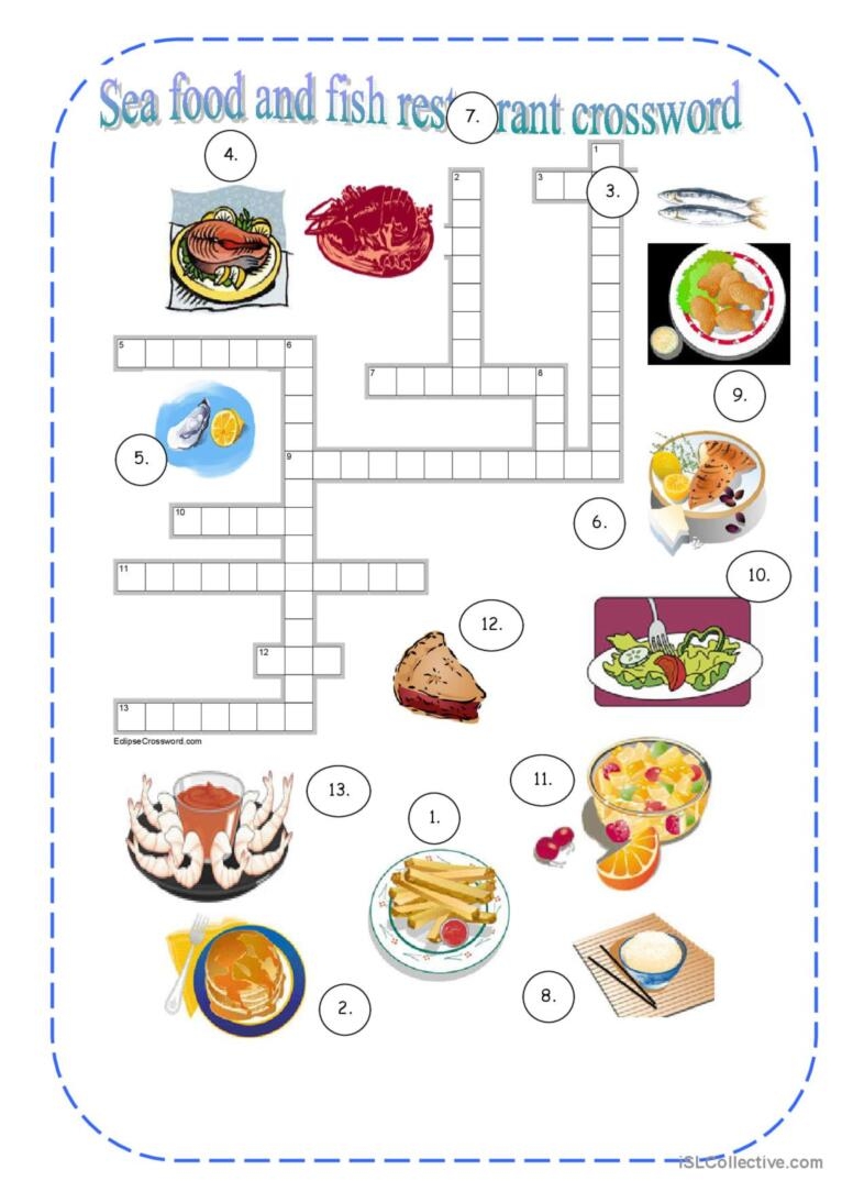 Food Fishes Crossword