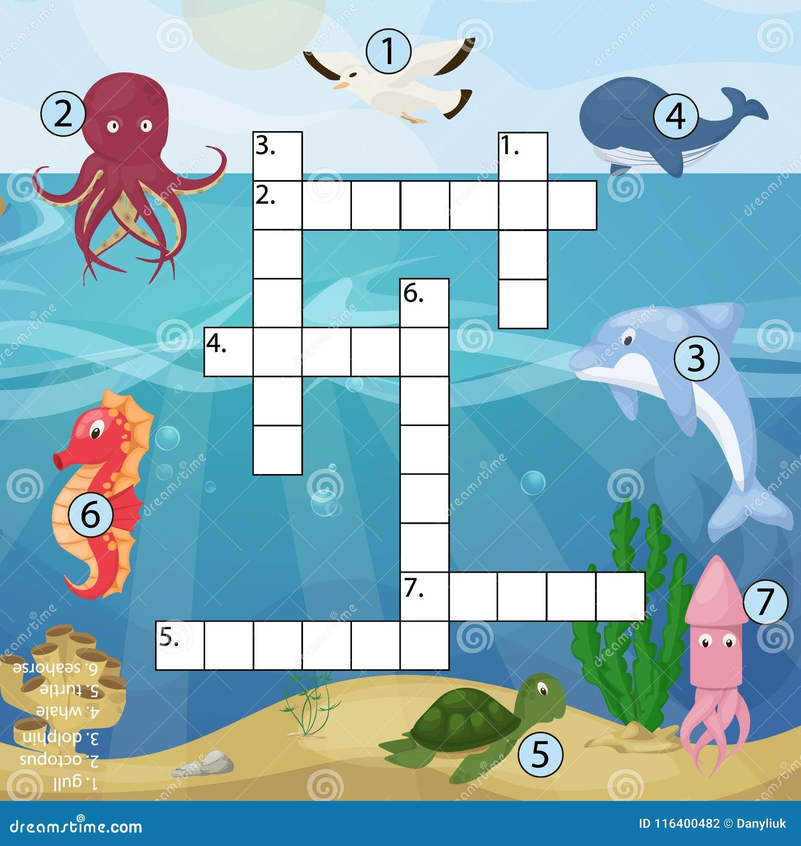 colorful fish crossword