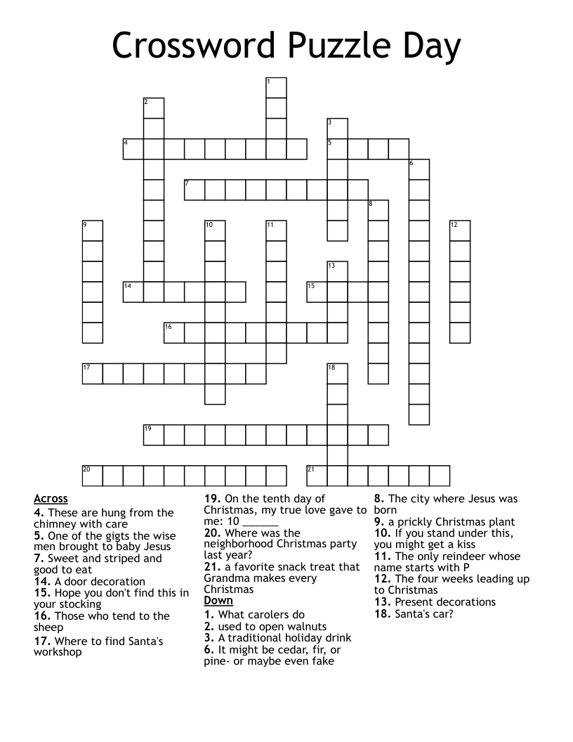 Crossword Puzzle Day WordMint
