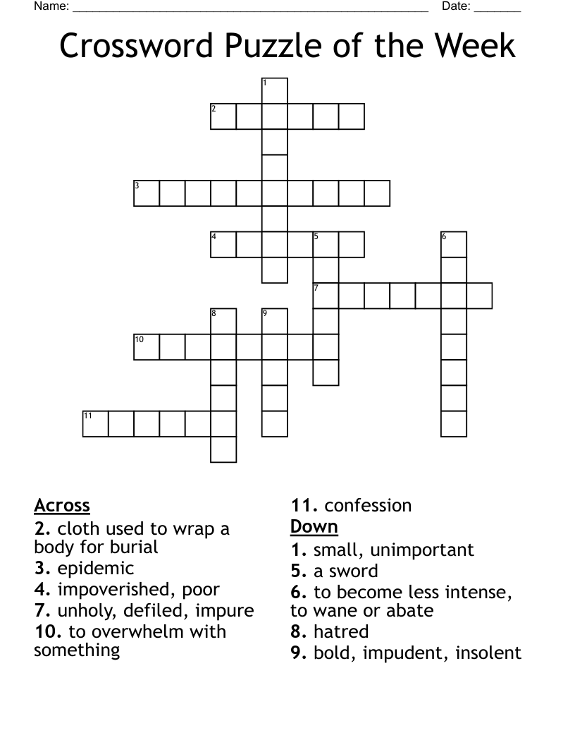 Crossword For Impudent