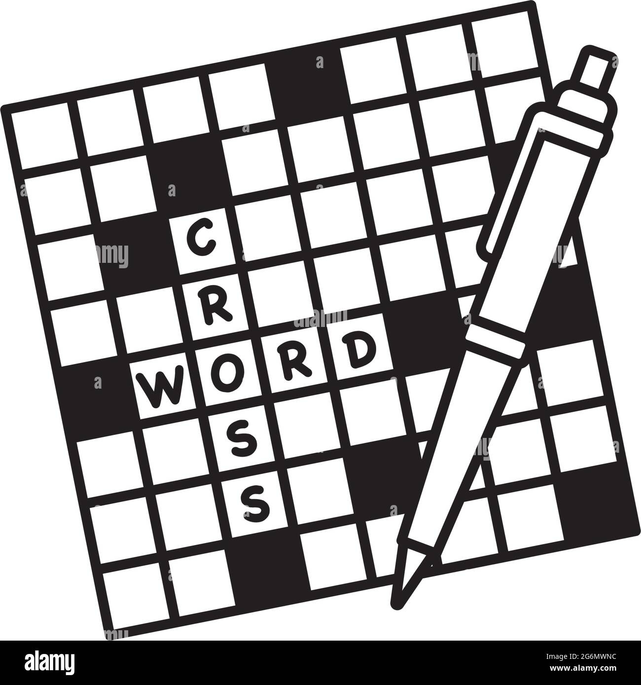 Crossword Puzzle Pen Cut Out Stock Images Pictures Alamy