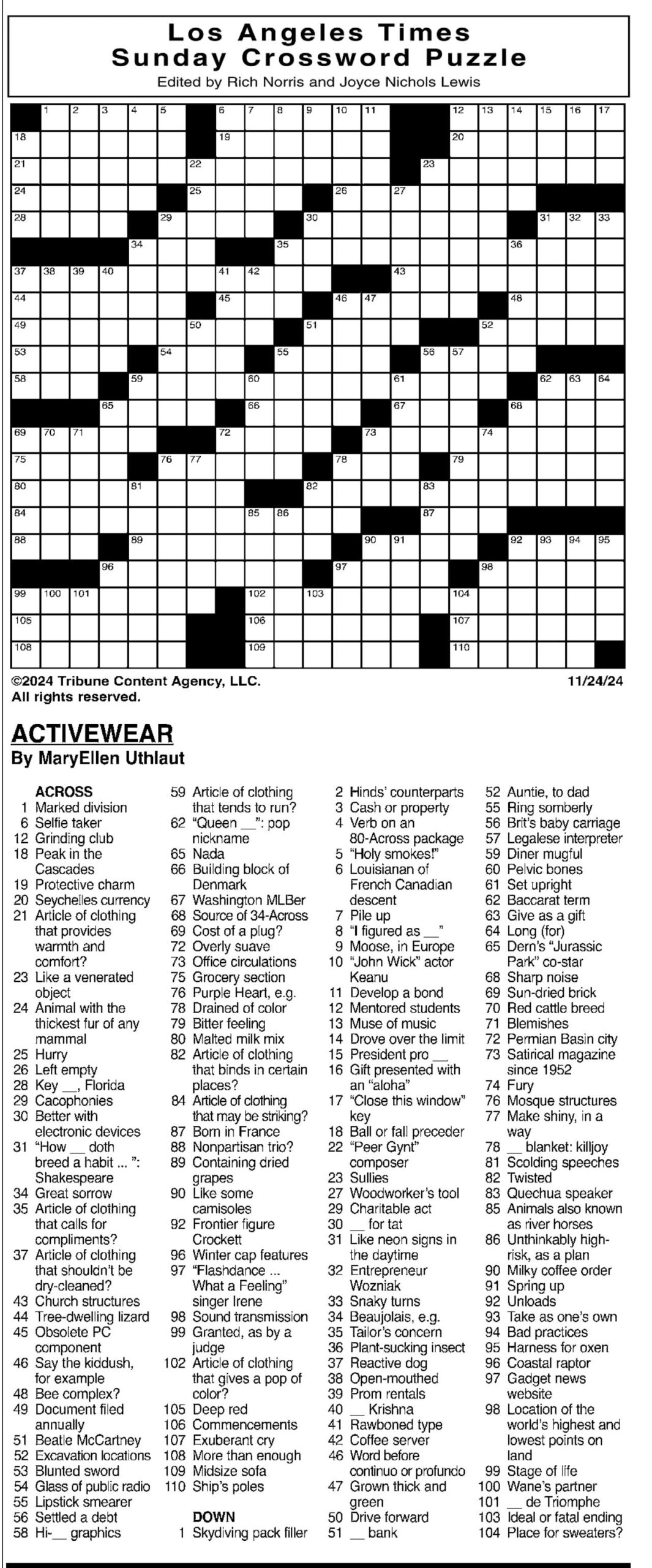 puzzler crossword puzzle
