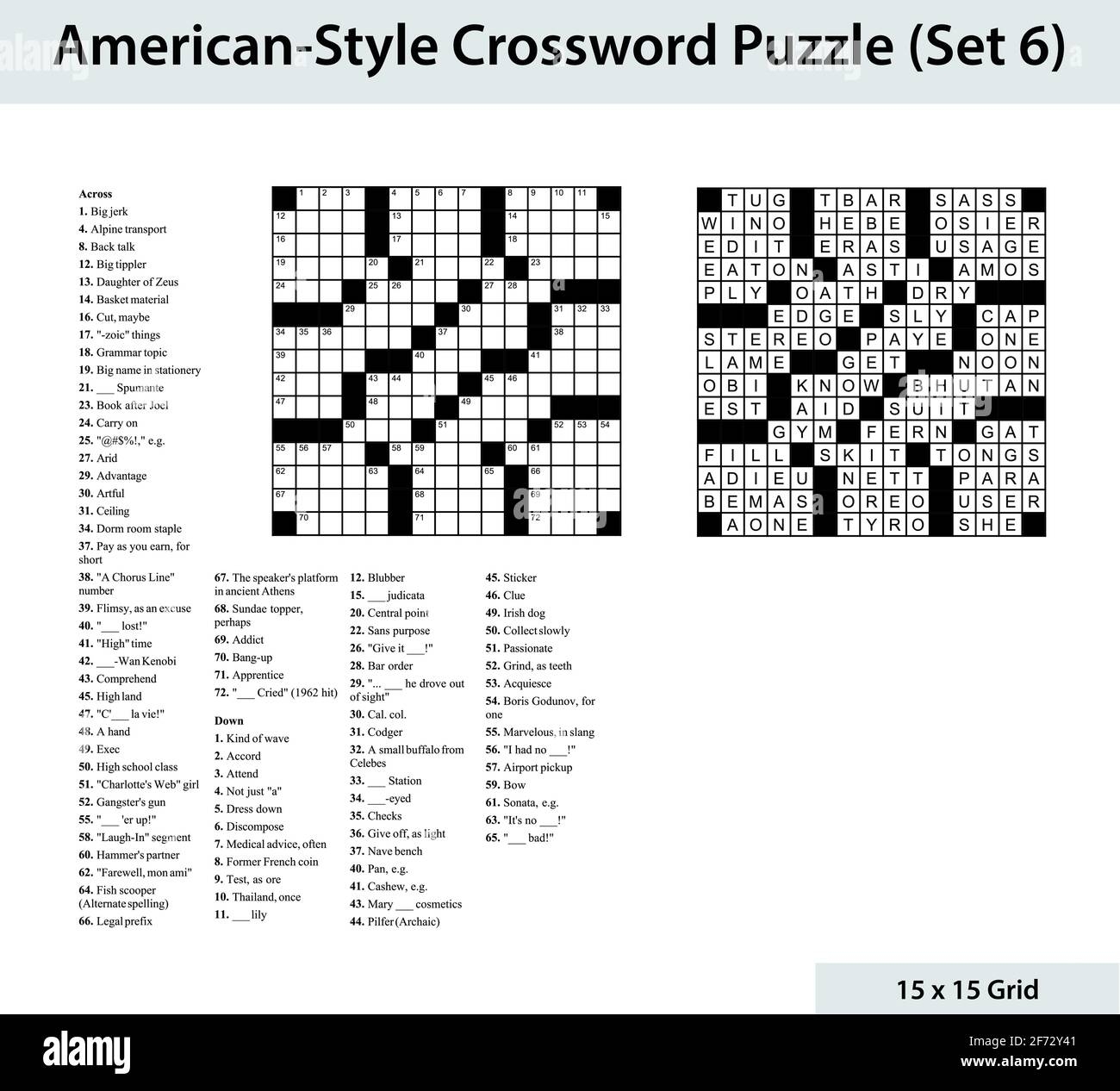 Crossword Stock Vector Images Alamy