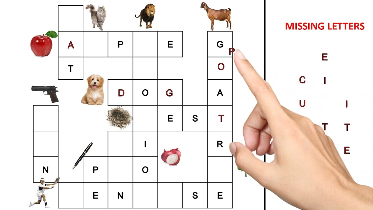 Crosswords Find The Crosswords Cross Words With Picture Hint Kids Puzzle Puzzle YouTube